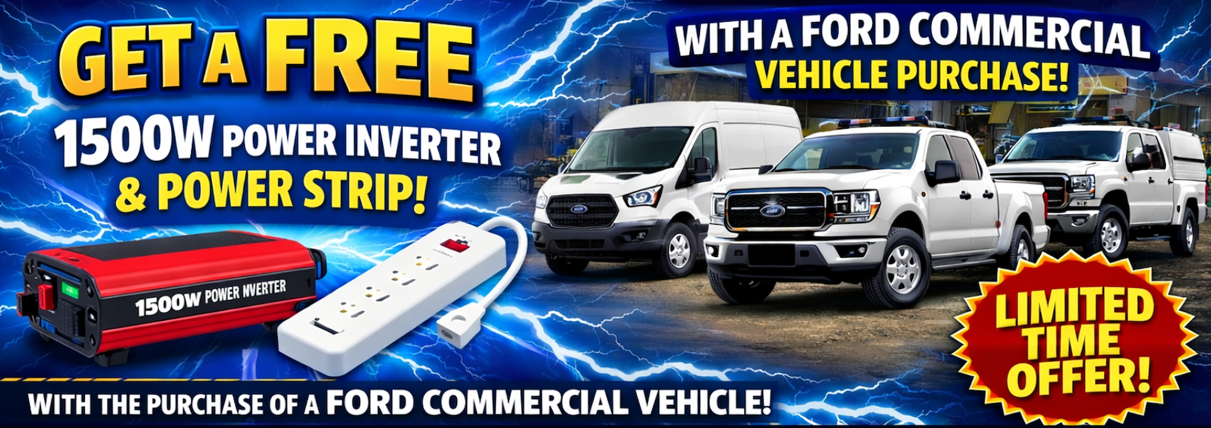 Get a Free 1500W Power Inverter