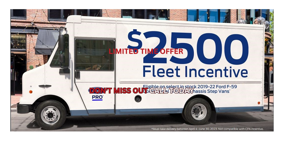Limited Time Discount offer on Utilimaster step vans at Gervais Ford, Ayer, MA.