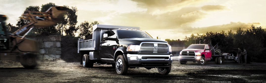 Commercial upfit dump body at Gengras Chrysler Dodge Jeep Ram in East Hartford, CT.